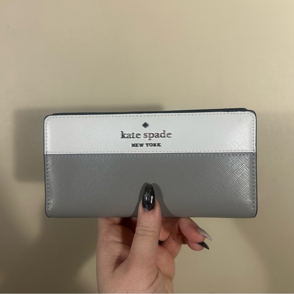 kate spade Handbags - Kate Spade Staci Colorblock Medium Slim Bifold Wallet Saffiano Leather